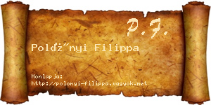 Polónyi Filippa névjegykártya